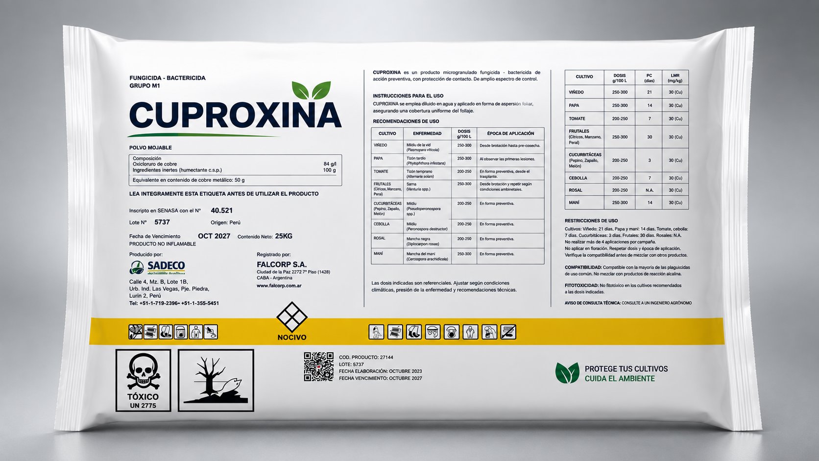 COBRE OXICLORURO WP X 25 KGS - Imagen 1