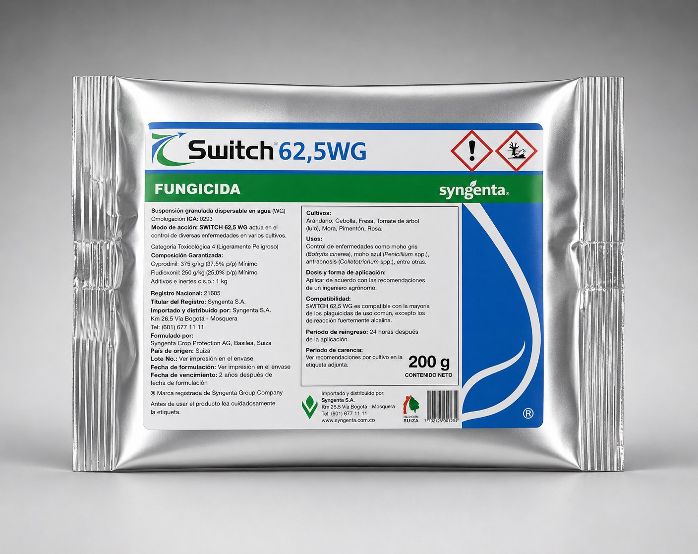 SWITCH 62,5 WG 200 GR SYNGENTA - Imagen 1