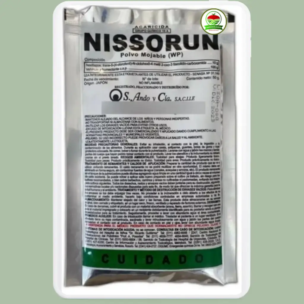 Nissorum 50 Grs ANDO acaricida arañuela huevo